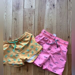 Zara Alligator & Cat & Jack Shark Swim Trunks Set | 3T  Toddler Boy Swimsuit